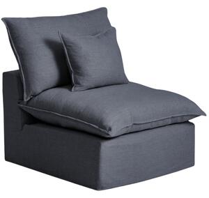 Kave Home Tmavě šedé křeslo Anarela 90 cm s odnímatelným potahem
