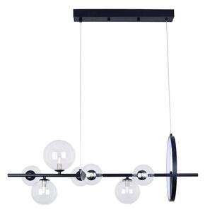 LED Lustr na lanku HYBRID LED/15W/230V + 7xG9/6W 4000K černá
