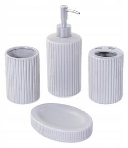 Sada koupelnových doplňků Bathroom Solutions, 4 díly, šedá