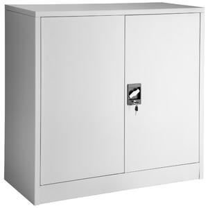 Tectake Kovová archivační skříň na spisy 3 přihrádky 90x40x90 cm - šedá
