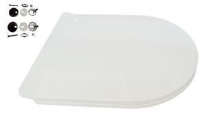 WC prkénko Omnires Ottawa duroplast s pomalým sklápěním 43x36 cm bílé