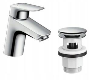 Umyvadlová baterie stojánková Hansgrohe Logis stříbrná