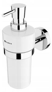 Ruční nástěnný dávkovač mýdla Nimco 300 ml, stříbrný, vícebarevný