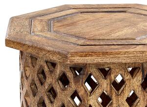 Boční stolek z mangového dřeva tmavé dřevo KHANPUR