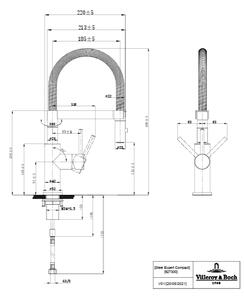 Villeroy & Boch Steel Expert Compact kuchyňská baterie stojící černá-zlatá/staré zlato 92730023