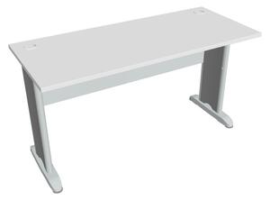 Stůl pracovní rovný 140 cm hl. 60 cm - Hobis Cross CE 1400 Dekor stolové desky: olše, Dekor lamino podnože: olše, Barva nohou: Stříbrná