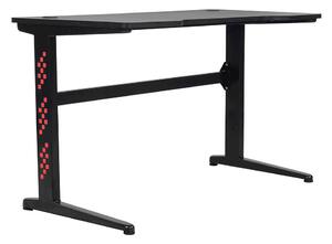 KONDELA PC stůl / herní stůl s LED osvětlením, černá, OLIVED