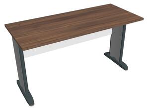 Stůl pracovní rovný 140 cm hl. 60 cm - Hobis Cross CE 1400 Dekor stolové desky: třešeň, Dekor lamino podnože: třešeň, Barva nohou: Stříbrná