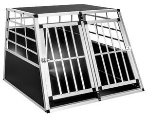 Tectake Přepravní box pro psa dvojitý s rovnou zadní stěnou - 97 x 90 x 69,5 cm