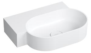 Omnires Ovo M+ umyvadlo 55x38 cm oválné na pult bílá matný OVO555UWLBM