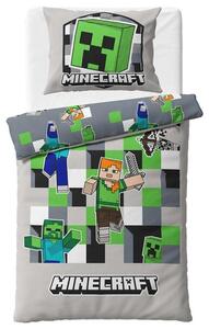 Bavlněné povlečení 140x200 + 70x90 cm - Minecraft Objev svůj svět