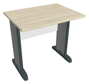 Stůl pracovní rovný 80 cm hl. 60 cm - Hobis Cross CE 800 Dekor stolové desky: šedá, Dekor lamino podnože: šedá, Barva nohou: Stříbrná