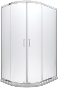 Besco Modern 190 sprchový kout 100x80 cm půlkulatá chrom lesk/průhledné sklo MA-108-190-C