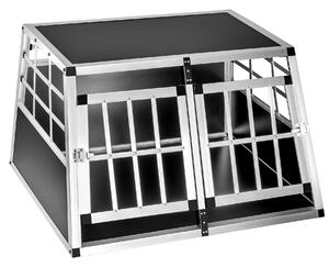 Tectake Přepravní box pro psa dvojitý s rovnou zadní stěnou - 89 x 69 x 50 cm