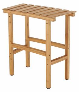 KONDELA Příruční stolek k vířivce ve tvaru oblouku, přírodní bambus, VIREO TYP 1