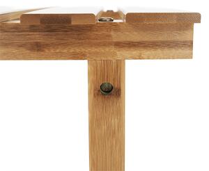 KONDELA Příruční stolek k vířivce ve tvaru oblouku, přírodní bambus, VIREO TYP 1