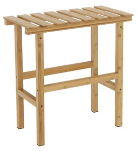 KONDELA Příruční stolek k vířivce ve tvaru obdélníku, přírodní bambus, Vireo TYP 2