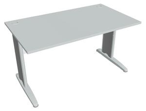 Stůl pracovní rovný 140 cm - Hobis Cross CS 1400 Dekor stolové desky: třešeň, Dekor lamino podnože: třešeň, Barva nohou: černá