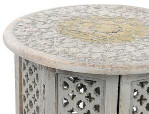 Boční stolek z mangového dřeva šedý JAGORI