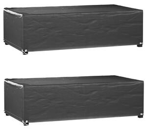 Plachty na zahradní nábytek 2 ks s 8 očky 125x70x35 cm obdélník 3155340