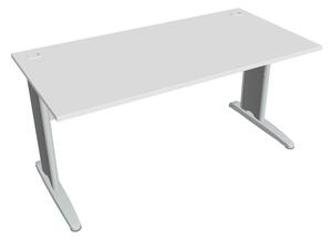 Stůl pracovní rovný 160 cm - Hobis Cross CS 1600 Dekor stolové desky: akát, Dekor lamino podnože: bílá, Barva nohou: černá