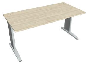 Stůl pracovní rovný 160 cm - Hobis Cross CS 1600 Dekor stolové desky: buk, Dekor lamino podnože: buk, Barva nohou: černá