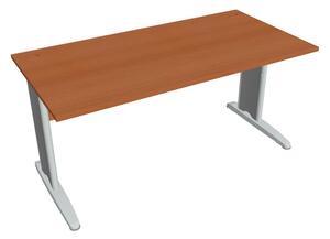 Stůl pracovní rovný 160 cm - Hobis Cross CS 1600 Dekor stolové desky: buk, Dekor lamino podnože: buk, Barva nohou: černá