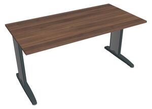 Stůl pracovní rovný 160 cm - Hobis Cross CS 1600 Dekor stolové desky: akát, Dekor lamino podnože: bílá, Barva nohou: černá
