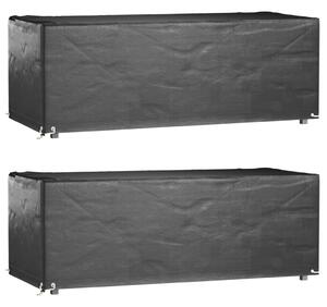 Plachty na zahradní nábytek 2 ks s 8 očky 192x82x65 cm obdélník 3155349