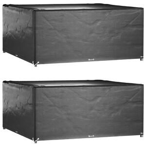 Plachty na zahradní nábytek 2 ks 16 oček 205x205x90 cm čtverec 3155350