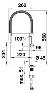 Blanco Culina-S II kuchyňská baterie stojící inox 527702