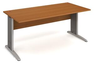Stůl pracovní rovný 180 cm - Hobis Cross CS 1800 Dekor stolové desky: olše, Dekor lamino podnože: šedá, Barva nohou: černá