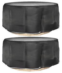 Plachty na zahradní nábytek 2 ks 10 oček Ø 260 x 90 cm kulaté 3155358