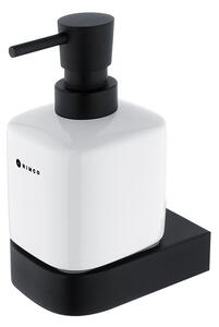 Ruční nástěnný dávkovač mýdla Nimco 320 ml, černý, vícebarevný