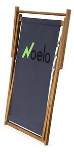 Plážové skládací křeslo, akácie, antracit NOELA 3450419