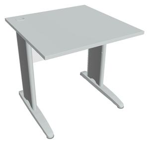 Stůl pracovní rovný 80 cm - Hobis Cross CS 800 Dekor stolové desky: ořech, Dekor lamino podnože: ořech, Barva nohou: černá