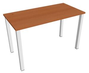 Stůl pracovní rovný 120 cm hl. 60 cm - Hobis Uni UE 1200 Dekor stolové desky: ořech, Barva nohou: bílá