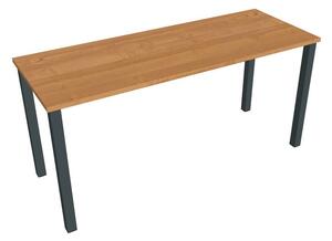 Stůl pracovní rovný 160 cm hl. 60 cm - Hobis Uni UE 1600 Dekor stolové desky: buk, Barva nohou: černá