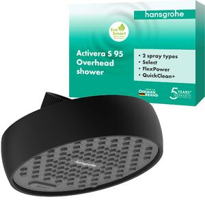 Hansgrohe Activera Select S hlavová sprcha 9.5x9.5 cm kulatý černá 28061670