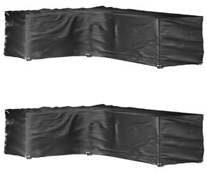 Plachty na zahradní nábytek tvar L 2 ks 16 oček 210x260x80 cm 3155379