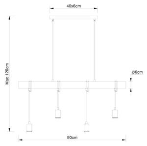 Globo 15459-4H - Lustr na lanku LEO 4xE27/60W/230V