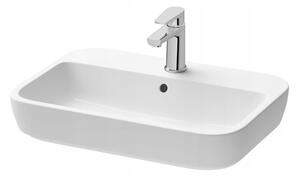 Cersanit Umyvadlo Caspia Square 60 na desku, keramické, bílé K11-0095