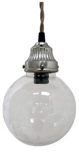 Závěsné ručně vyrobené světlo se skleněnou koulí Sione - Ø 14cm/ E14 / 40W - Chic Antique