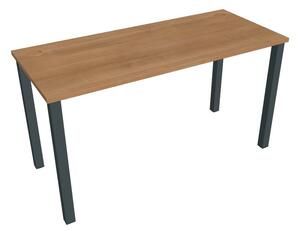 Stůl pracovní rovný 140 cm hl. 60 cm - Hobis Uni UE 1400 Dekor stolové desky: akát, Barva nohou: černá