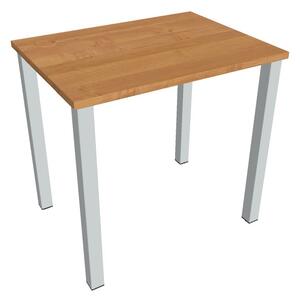 Stůl pracovní rovný 80 cm hl. 60 cm - Hobis Uni UE 800 Dekor stolové desky: buk, Barva nohou: černá