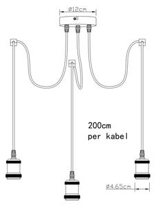 Globo A32-3 - Lustr na lanku OLIVER 3xE27/40W/230V pavouk