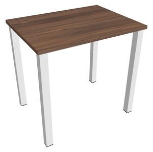 Stůl pracovní rovný 80 cm hl. 60 cm - Hobis Uni UE 800 Dekor stolové desky: olše, Barva nohou: černá
