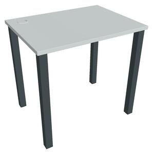 Stůl pracovní rovný 80 cm hl. 60 cm - Hobis Uni UE 800 Dekor stolové desky: šedá, Barva nohou: černá