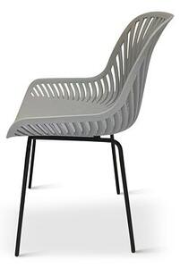 Zahradní jídelní nábytek - stůl Viking L + 4x židle Gaby, šedá NOELA 34570501GSZ