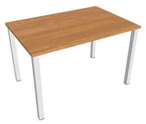 Stůl pracovní rovný 120 cm - Hobis Uni US 1200 Dekor stolové desky: olše, Barva nohou: černá